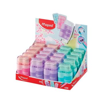 Maped Taille-crayon/gomme Connect Duo PASTEL, par 20 x20 Maped Taille-crayon/gomme Connect Duo PASTEL, par 20 x20