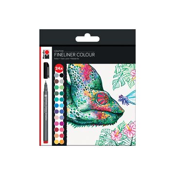 Marabu Fineliner COLOUR GRAPHIX HYPNOTIZE, étui carton de 24