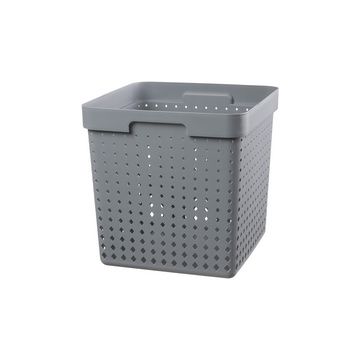 NHG Bac de rangement SEOUL BASKET XL, PP, gris