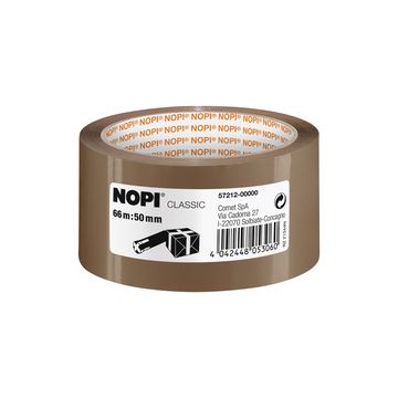 NOPI Ruban adhésif d'emballage en PP, 50 mm x 66 m, marron x6