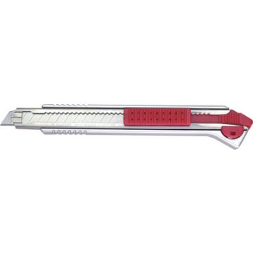 NT Cutter A-1000RP, boîter en aluminium, 9 mm, argent/rouge