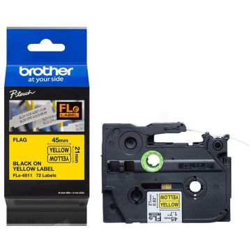 Ruban cassette d'origine Brother FLE6511 - jaune