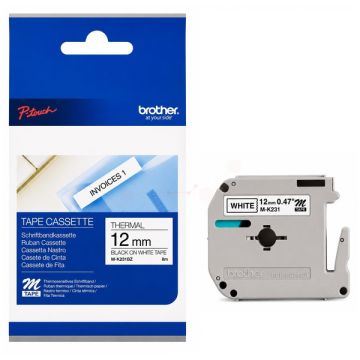 Ruban cassette d'origine Brother MK231BZ - noir, blanc