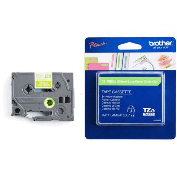 Ruban cassette d'origine Brother TZEMQG35 - vert, blanc
