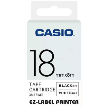 Ruban d'origine Casio XR18WE1 - noir, blanc
