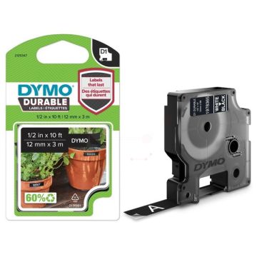 Ruban cassette d'origine Dymo 1978365 - noir, blanc