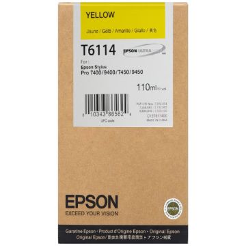 Cartouche d'origine Epson C13T611400 / T6114 - jaune Cartouche d'origine Epson C13T611400 / T6114 - jaune