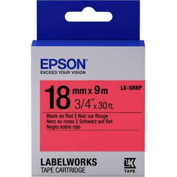 Ruban d'origine Epson C53S655002 / LK-5RBP - noir, rouge