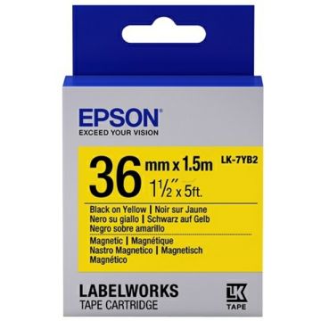 Rouleau d'étiquettes d'origine Epson C53S657008 / LK-7YB2 - noir, jaune