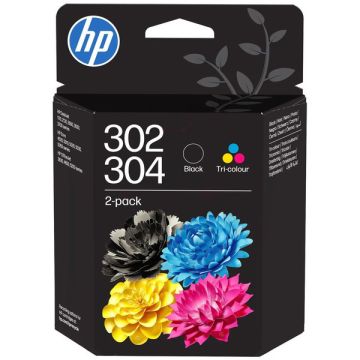 Cartouches d'origines HP B82L1AE / 302/304 - multipack 2 couleurs : noire, multicouleur