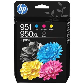 Cartouches d'origines HP C3WK1AE / 950XL/951 - multipack 4 couleurs : noire, cyan, magenta, jaune