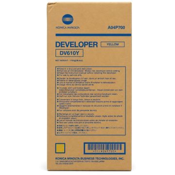 Développeur d'origine Konica Minolta A04P700 / DV-610 Y - jaune Développeur d'origine Konica Minolta A04P700 / DV-610 Y - jaune