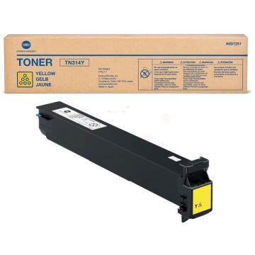 Toner d'origine Konica Minolta A0D7251 / TN-314 Y - jaune