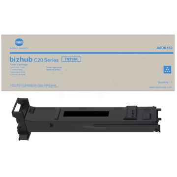 Toner d'origine Konica Minolta A0DK153 / TN-318 K - noir