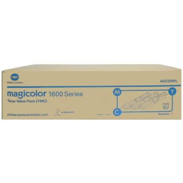 Toners d'origines Konica Minolta A0V30NH - multipack 3 couleurs : cyan, magenta, jaune