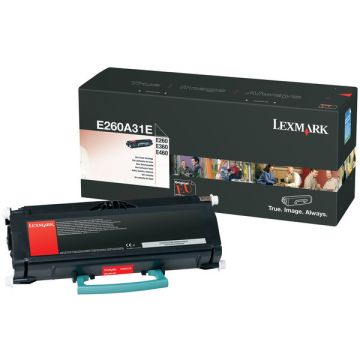 Toner d'origine Lexmark E260A31E - noir