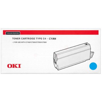 Toner d'origine OKI 41963007 / TYPE C4 - cyan