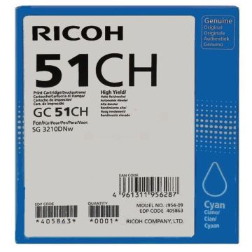 Cartouche d'origine Ricoh 405863 / GC-51 CH - cyan