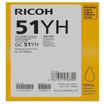 Cartouche d'origine Ricoh 405865 / GC-51 YH - jaune