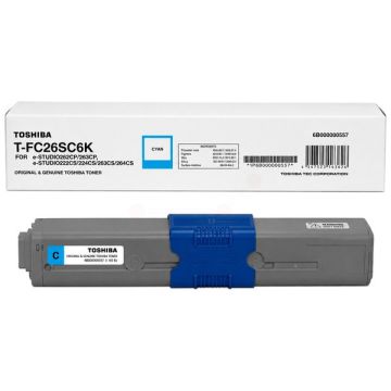 Toner d'origine Toshiba 6B000000557 / T-FC 26 SC 6K - cyan