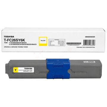 Toner d'origine Toshiba 6B000000569 / T-FC 26 SY 6K - jaune