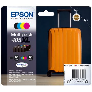 Cartouches d'origines Epson C13T05H64020 / 405 XL - multipack 4 couleurs : noire, cyan, magenta, jaune Cartouches d'origines Epson C13T05H64020 / 405 XL - multipack 4 couleurs : noire, cyan, magenta, jaune