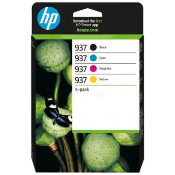 Cartouches d'origines HP 6C400NE / 937 - multipack 4 couleurs : noire, cyan, magenta, jaune