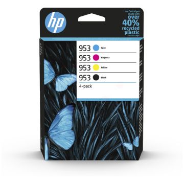 Cartouches d'origines HP 6ZC69AE / 953 - multipack 4 couleurs : noire, cyan, magenta, jaune