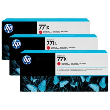Cartouche d'origine HP B6Y32A / 771C - rouge - pack de 3 Cartouche d'origine HP B6Y32A / 771C - rouge - pack de 3