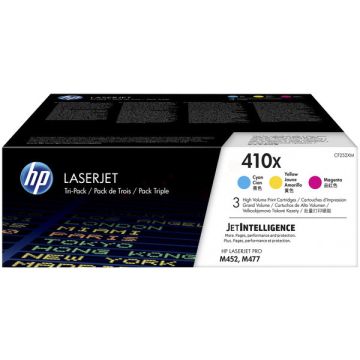Toners d'origines HP CF252XM / 410X - multipack 3 couleurs : cyan, magenta, jaune
