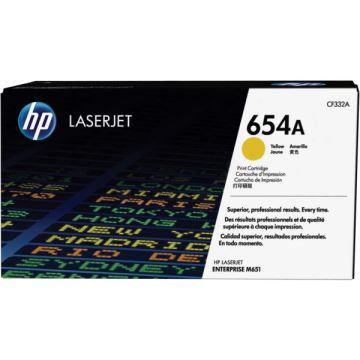 Toner d'origine HP CF332A / 654A - jaune