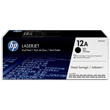 Toner d'origine HP Q2612AD / 12AD - noir - pack de 2
