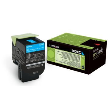 Toner d'origine Lexmark 70C2XC0 / 702XC - cyan