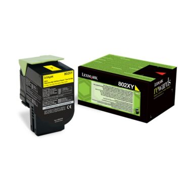 Toner d'origine Lexmark 80C2XYE / 802XY - jaune