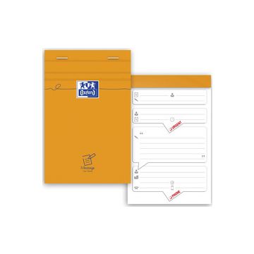 Oxford Bloc message agrafé, 110 x 170 mm, 80 feuilles