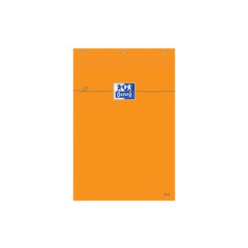 Oxford Bloc-notes, 210 x 315, quadrillé, 80 feuilles, orange