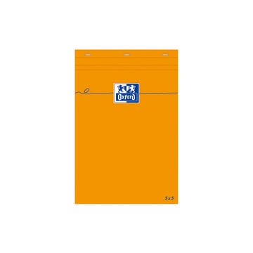 Oxford Bloc-notes, 85 x 120 mm, quadrillé,80 feuilles,orange