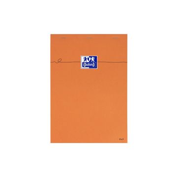 Oxford Bloc-notes, A4, quadrillé, 80 feuilles, orange