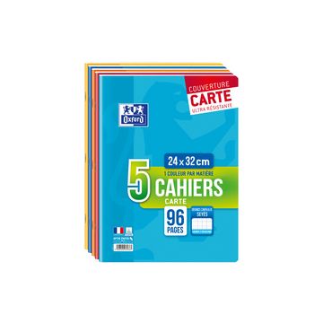 Oxford Cahier piqûre, 240 x 320 mm, Seyès, 96 pages,lot de 5