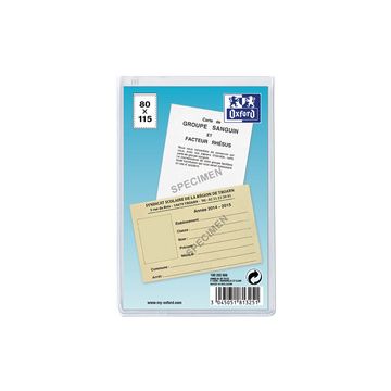 Oxford Etui de protection simple, PVC, 0,15 mm, format: A6