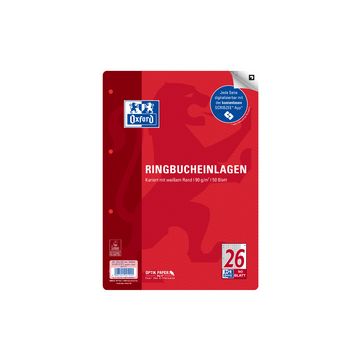 Oxford Feuillets pour classeur, A4, quadrillé, 100 feuilles