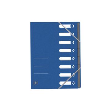 Oxford Trieur Top File+, A4, 8 compartiments, bleu