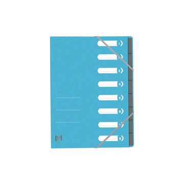 Oxford Trieur Top File+, A4, 8 compartiments, bleu clair