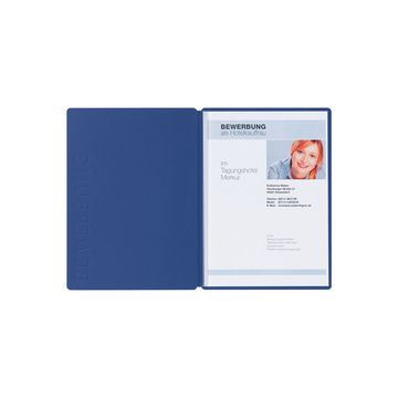 PAGNA Bewerbungsmappe "Solo", DIN A4, aus Karton, blau