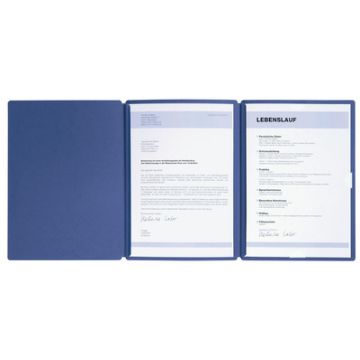 PAGNA Bewerbungsmappe "Spirit", DIN A4, aus Karton, blau