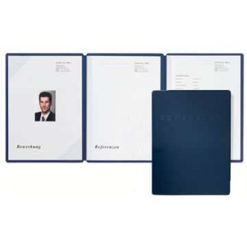 PAGNA Bewerbungsmappe "Square", DIN A4, blau