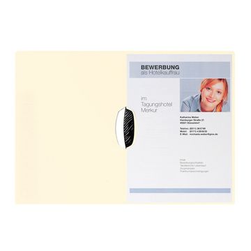 PAGNA Bewerbungsmappe "Swing", DIN A4, aus Karton, beige