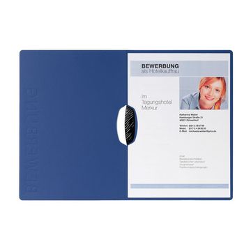 PAGNA Bewerbungsmappe "Swing", DIN A4, aus Karton, blau