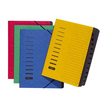 PAGNA Ordnungsmappe, DIN A4, aus Karton, 12 Fächer, blau