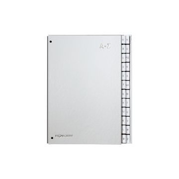 PAGNA Pultordner Color, DIN A4, A - Z, 24 Fächer, silber